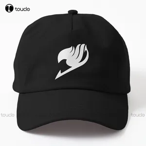 Fairy Tail Logo (White) Dad Hat Mens Hats And Caps Tactical Summer Sunscreen Hat Hunting Camping Hiking Fishing Caps Denim Color