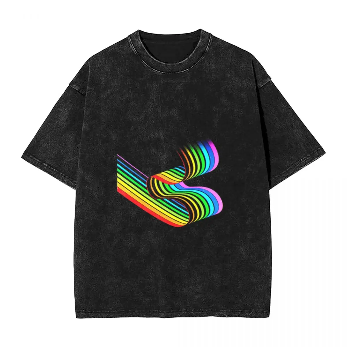 Фото Aphex Twin Rainbow Классические крутые винтажные футболки большого размера №1