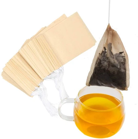 100 шт чайные пакетики фильтр-пакеты для чая натуральная древесная целлюлоза фильтровальная бумага биоразлагаемые неотбеленные одноразовые чайные пакетики пустые чайные пакетики
