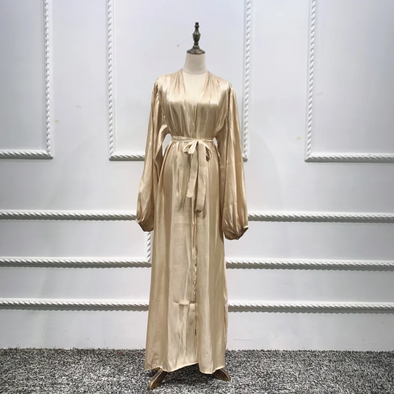 Abaya мусульманское женское платье Eid Djellaba Дубай Модный Блестящий хиджаб с пышными