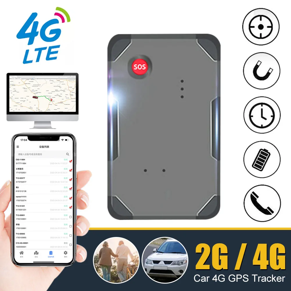 

4G Mini Car GPS Tracker Vehicle Locator Real Time Pet Child Anti-Lost Tracking Device Long Standby APP Control Magnetic Mount