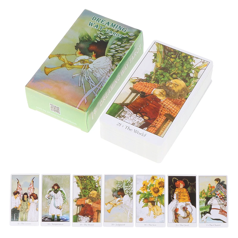 

NEW Dreaming Way Tarot Cards Party Table Game 78pcs High Quality Fortune-telling Prophecy Oracle Cards Family Board Games