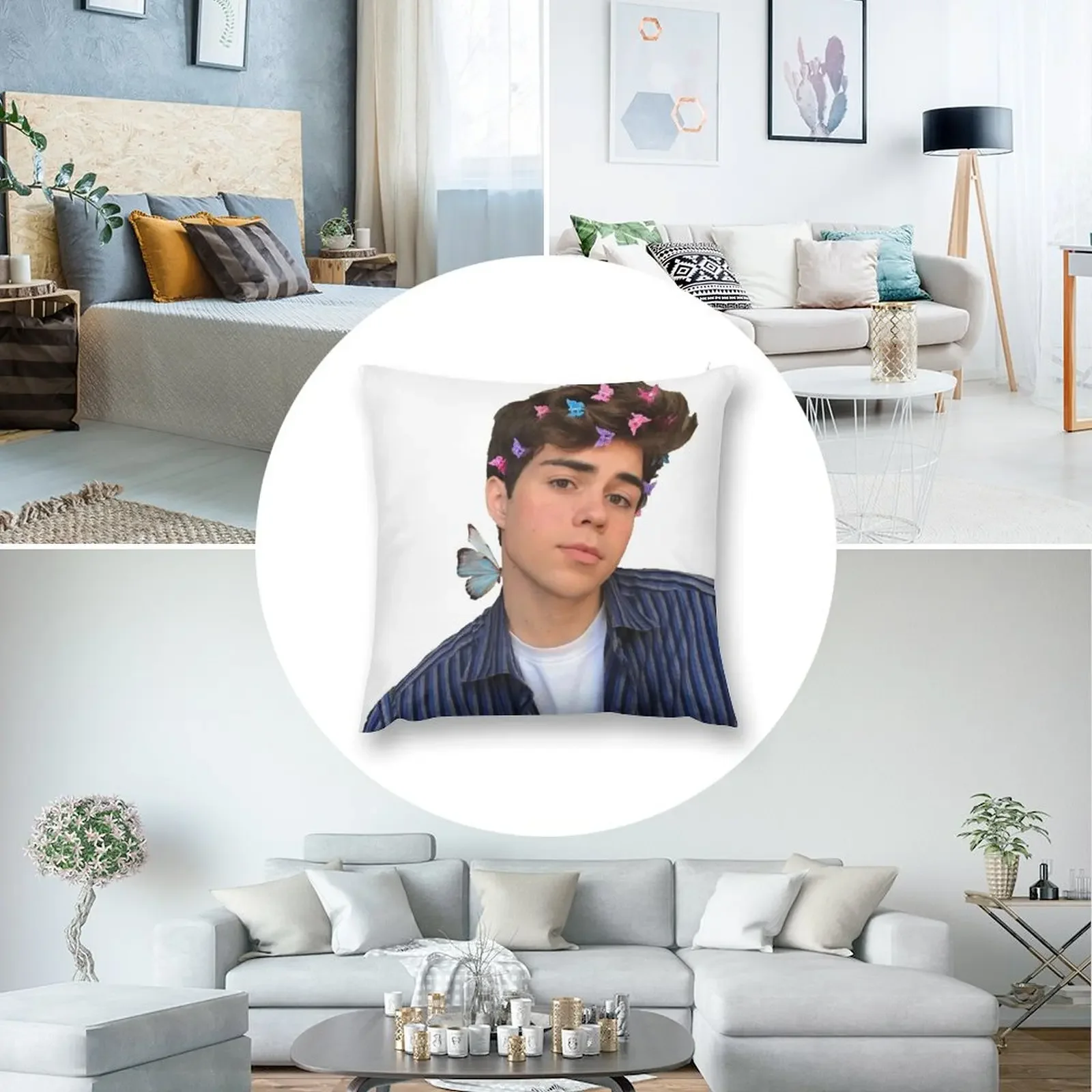 Наклейка с бабочкой Benji Krol декоративная подушка для дивана рождественские