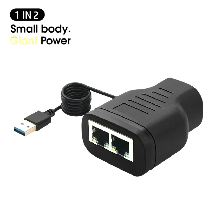 

Network Splitter - RJ45 1 To 2 Ethernet Port Adapter - Simultaneous Internet Access - Triple LAN Ports - RJ45 Triple Head Networ