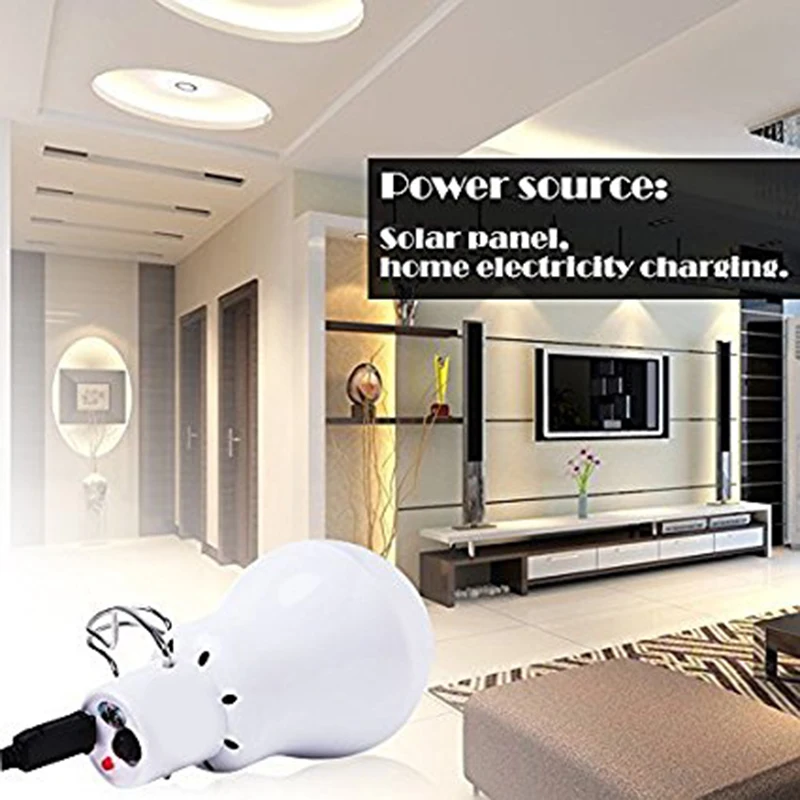 

Портативная Светодиодная лампа на солнечной батарее, фонарь с солнечной панелью для экстренного освещения, уличная лампа для сада, кемпинг...