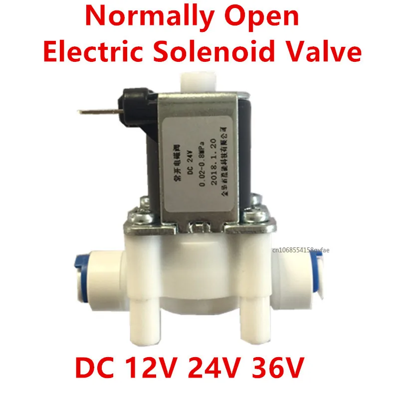 

Normally Open Electric Solenoid Valve Magnetic 1/4 " DC 12V 24V 110V 220V Water Inlet Flow Switch Magnetic Controller Dispenser