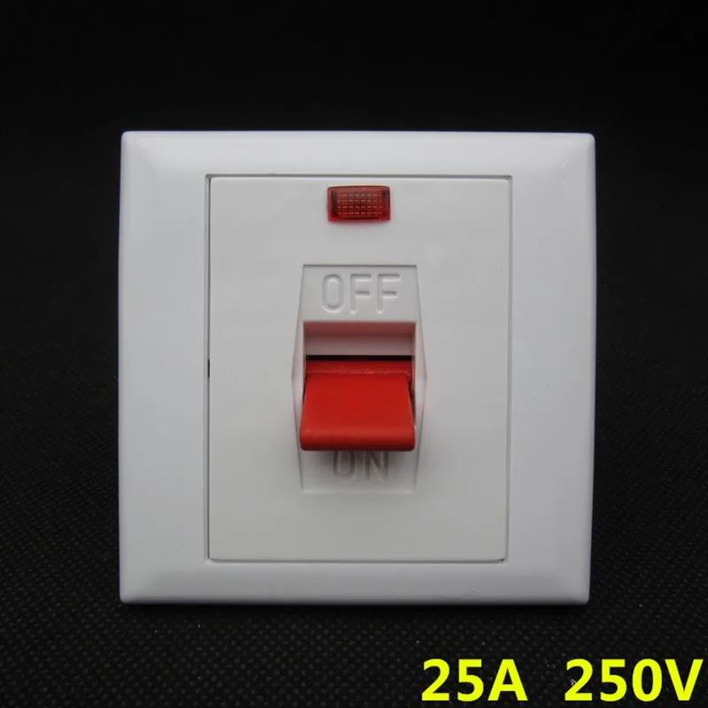 

10 pcs High-power switch air conditioner switch air conditioner switch with lamp curved frame switch 25A250V