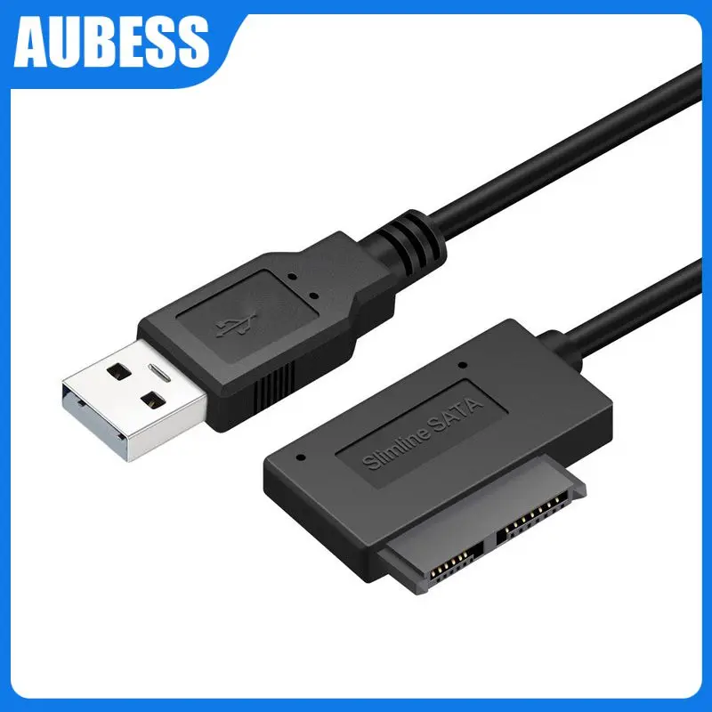 

2021 Newest USB 2.0 To Mini Sata II 7+6 13Pin Adapter Converter Cable Slimline Drive In Stock For Laptop DVD/CD ROM Notebook