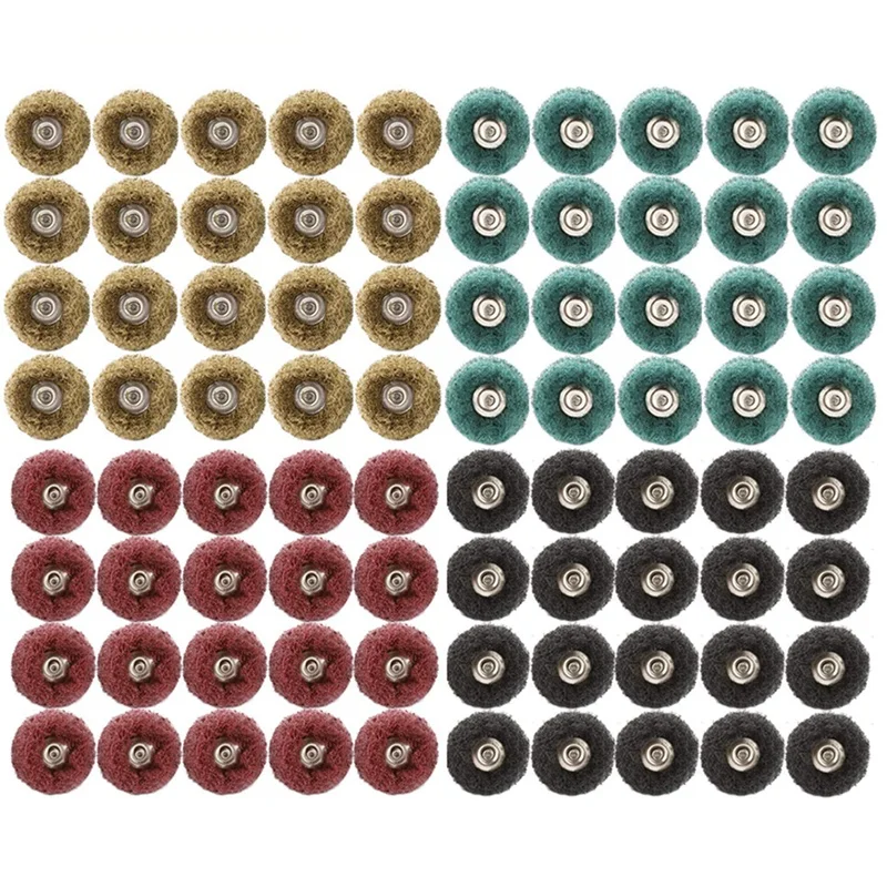 

80 Pcs 1 Inch Abrasive Wheel Buffing Polishing Wheel Grinding Accessories Polishing Wheel 4 Grits For Dremel Rotary Tool