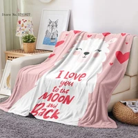 cartoon alpaca flannel blanket kawaii animals 3d print fleece blanket soft nap office sofa home blanket