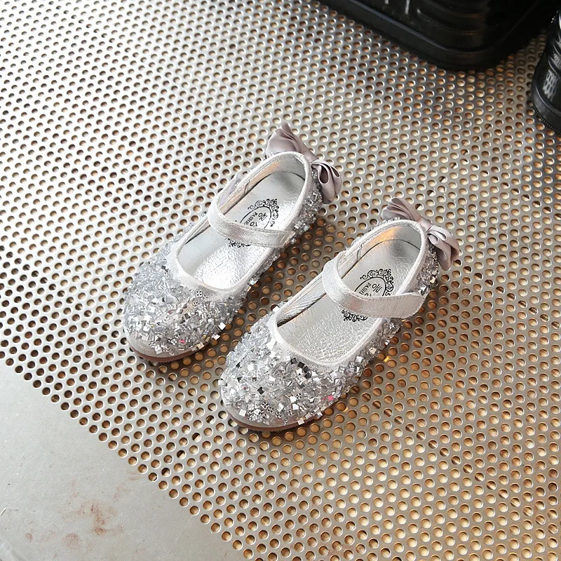 

Kids Shoes for Girl 2022 Summer New Sequin Shoes Bow Casual Shoes Girls' Soft Soled Shoes Kids Anti-Slippery Shoes