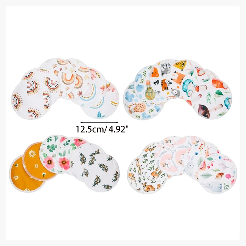 

6 Pcs Reusable Nursing Pads for Breastfeeding Washable Bamboo Fiber Breastfeeding Pads Breast Pads