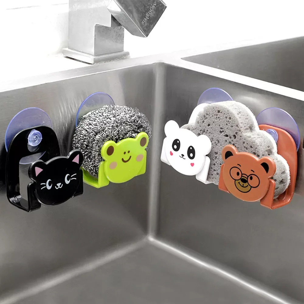 

Kitchen Organizer Suction Cup Sink Drain Rack Sponge Storage Holder Kitchen Sink Soap Rack Drainer Rack Bathroom Accessories