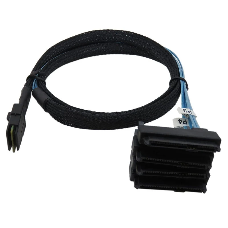 

Hard Disk One To Four Mini-Sas Sff-8087 To 4 Sff-8482 Connector Belt 36P To 4 29P+15P Sata Transmission Cable