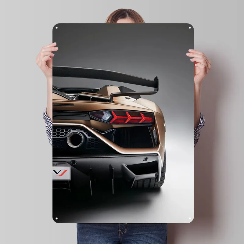 Металлический знак Lamborghini Aventador SVJ Roadster