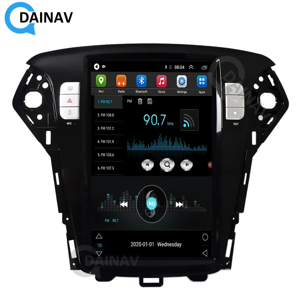 

Автомобильный мультимедийный DVD-плеер с HD-экраном 12,8 дюйма для FORD mondeo fusion mk4 2011-2013 Telsa Style, автомобильное стерео радио, GPS-навигация