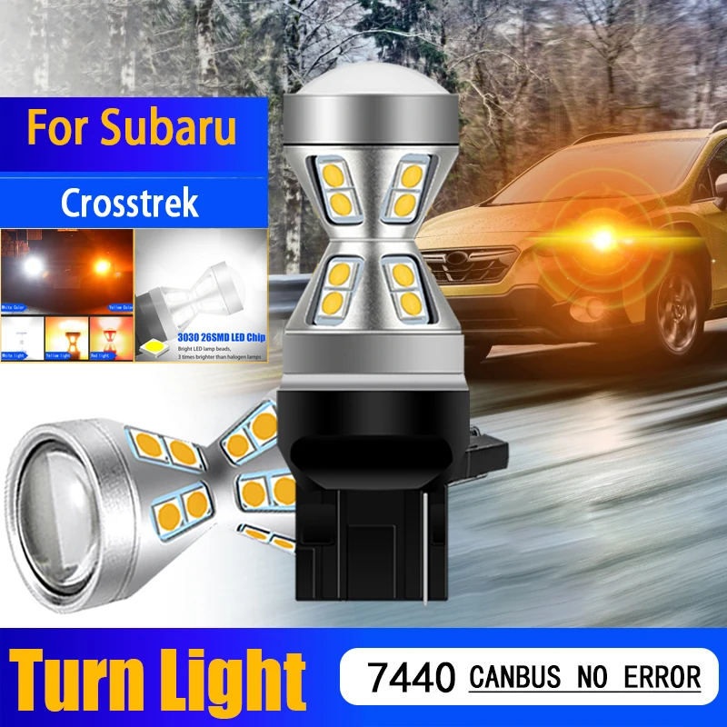 

2PCS T20 7440 7440A 7441 WY21W Anti Hyper Flash Canbus Error Free LED Turn Signal Light Amber Blinker Bulbs For Subaru Crosstrek
