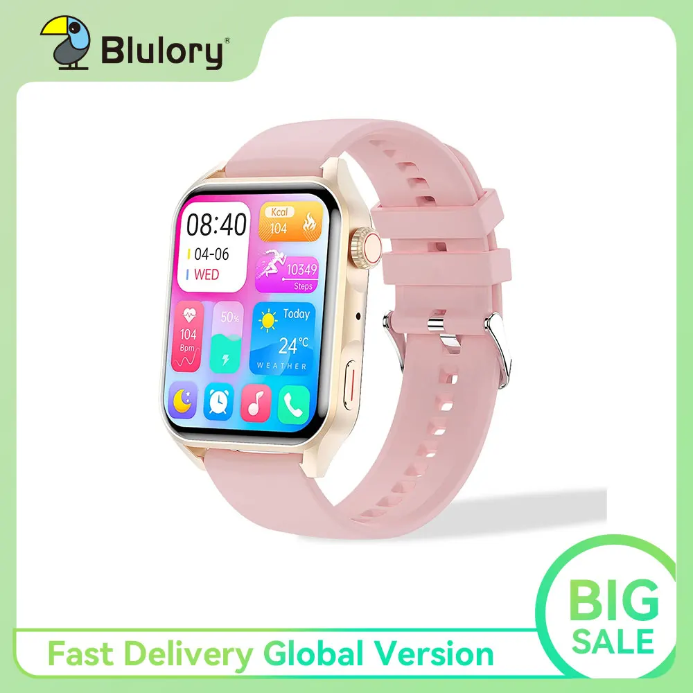 

Blulory1.78'' NFC Smart Watch AMOLED Screen Android Bluetooth Call IP68 Waterproof Sports Fitness Watches For Women