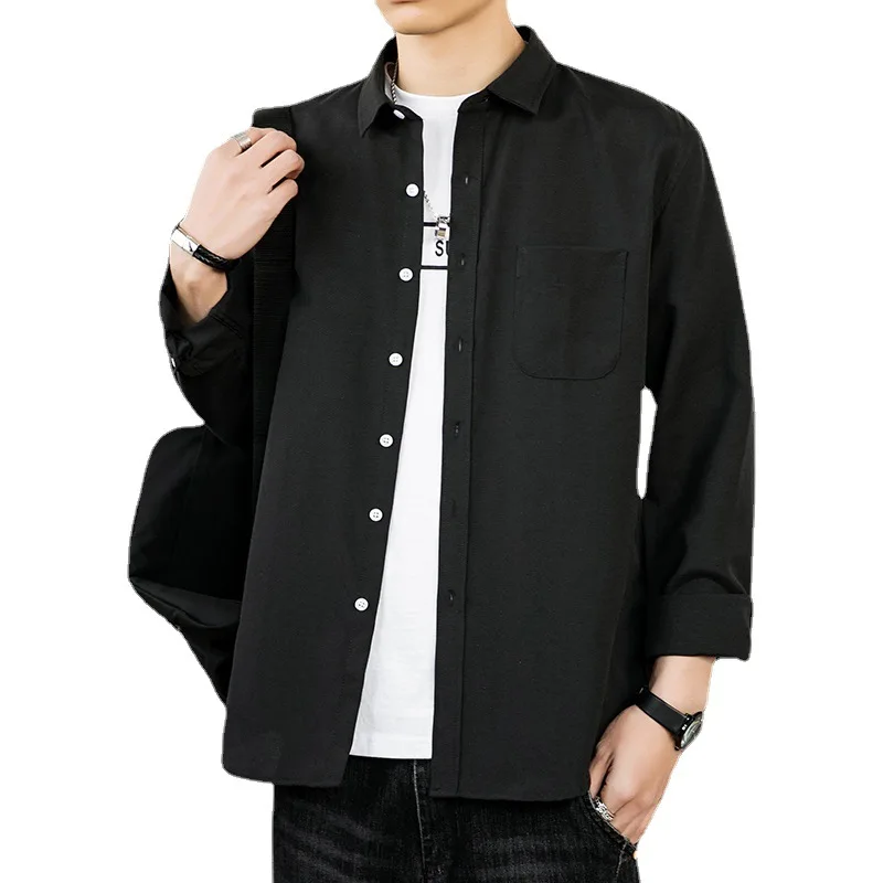 Рубашка мужская одежда Новинка весна-осень 2023 Корейская модная Быстрая