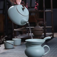 teapot hand opening can raise ceramic kung fu tea set single pot small stone scoop pot household teapot