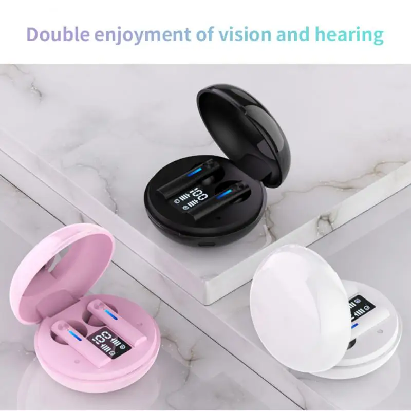 

T15 Bluetooth-compatible 5.0 Earphones Stereo HIFI Earbuds Sports Game Headsets TWS Wireless Headphones With Mic Charging Box
