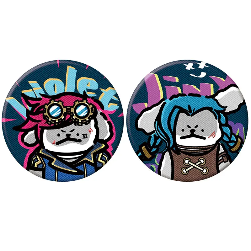 Новый Arcane Season 2-контактный милый аниме-фигурка Vi Jinx Кейтлин League of Legends брошь значок