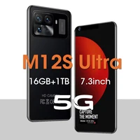 2022 original m12s ultra global version 7 3 inch smartphone 161tb cellphones 48mp mobile phones 5g network unlocked celulares