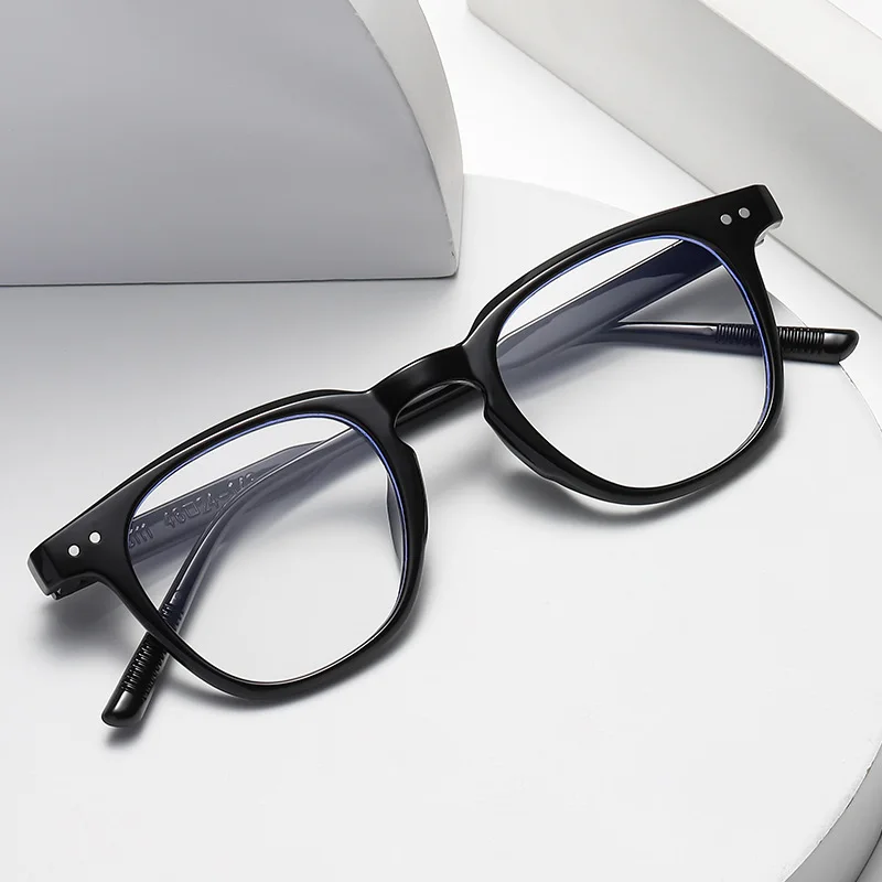 

2023 New Rivet Classic Anti-blue Light Computer Eye Glasses Frames for Men Women Vintage Square Frame Eyewear