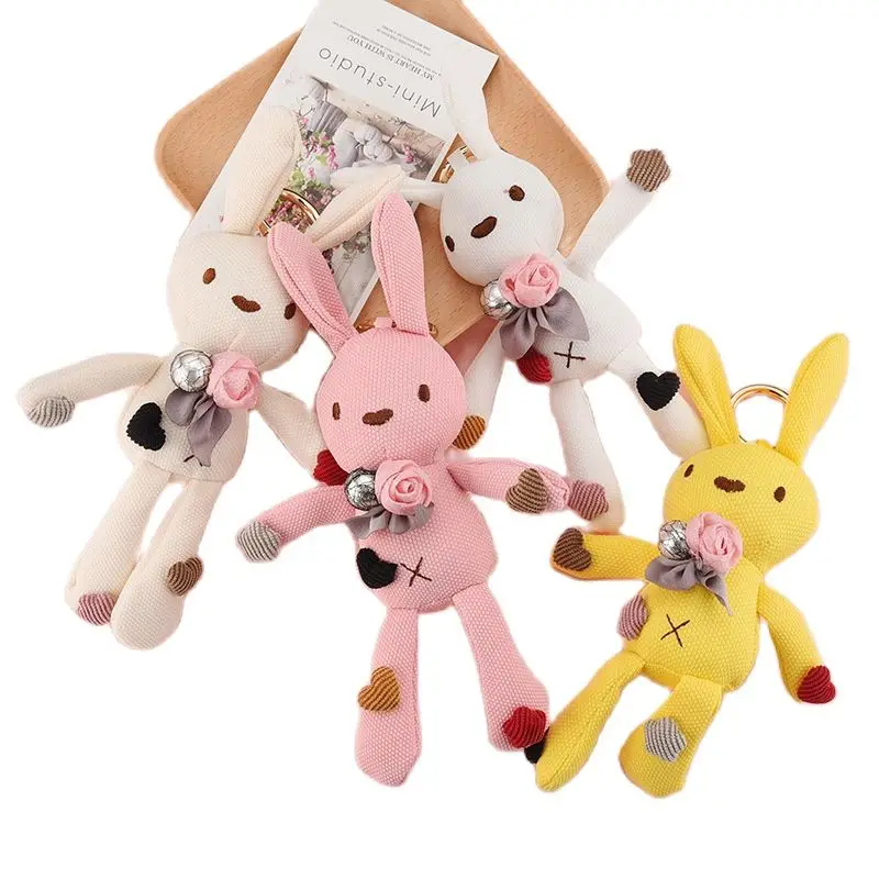 

Wishing Bouquet Rabbit Cotton Long-Legged Rabbit Plush Toy Pendant Immortal Bouquet Gift Box Doll Accessories Christmas Gift