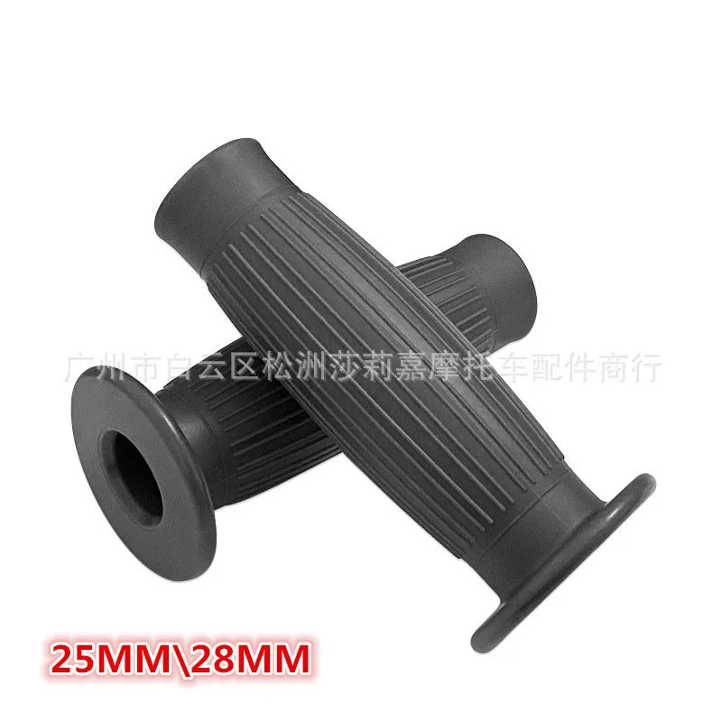 Мотоциклетная рукоятка Cafe Racer, винтажные Нескользящие ручки для мотоциклов Honda, Suzuki, Yamaha, 22/24 мм, 25/28 мм, запчасти в стиле ретро