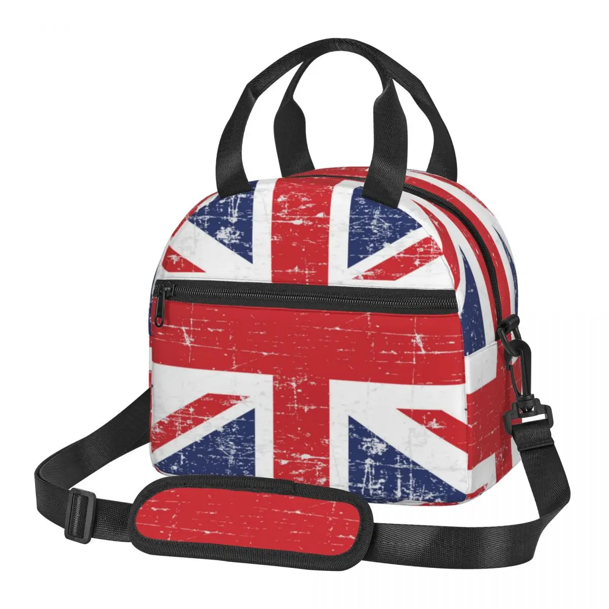 Portable Insulated Thermal Bento Lunch Box Union Jack British Flag Picnic Storage Bag Pouch Lunch Bag