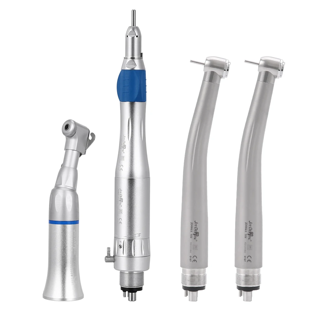 

Dental High & Low Speed Handpiece Kit 2/4 Holes Standard Push Button Single Water Spray Straight Nose Cone Contra Angle