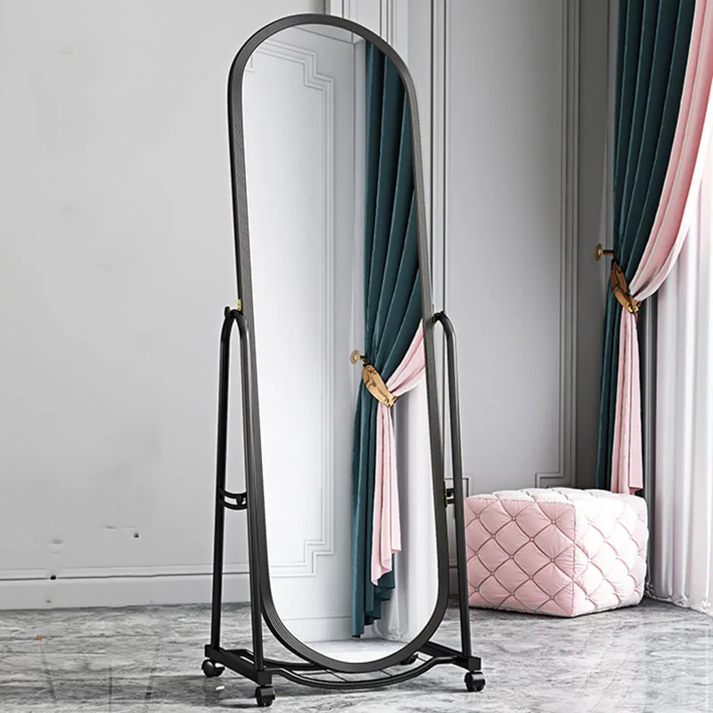 

Nordic Living Room Mirror Large Salon Standing Circle Full Body Toilet Cute Mirror Round Decoracion Habitacion House Decorations