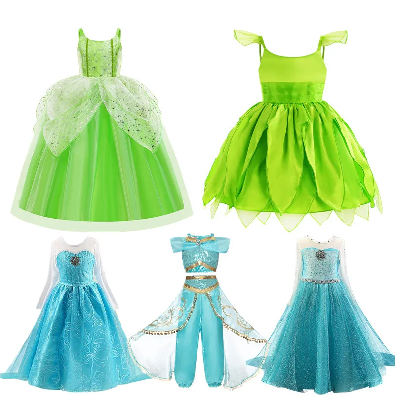 

Причудливый зеленый костюм для девочек, детское платье-Маскировка Феи леса, для детей 3, 6, 8 лет, для Хэллоуина, карнавала, косплея, платье, одежда для девочек на день рождения