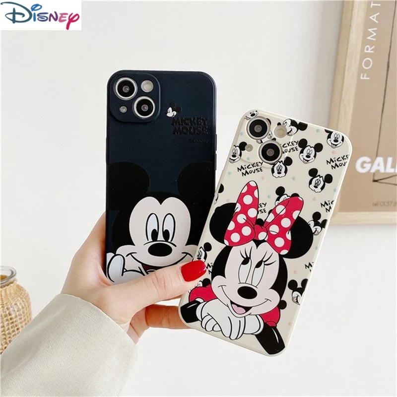 

Disney Mickey Minnie for Apple 13promax 8se2 Mobile Phone Shell Xs All-inclusive Apple 12 Soft 11 Cartoon Protective Sleeve