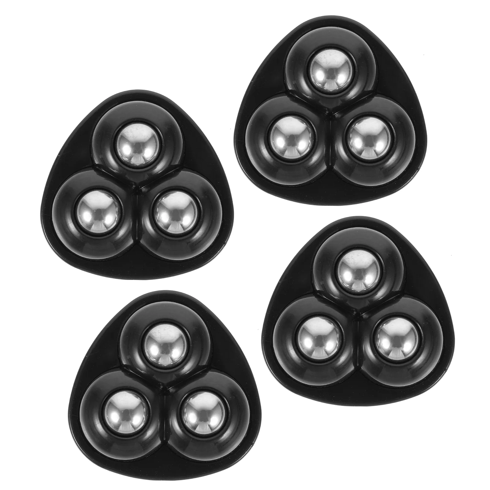 

4pcs Adhesive Wheel 3-ball Smooth Swivel Caster Storage Case Storage Bin Wheel