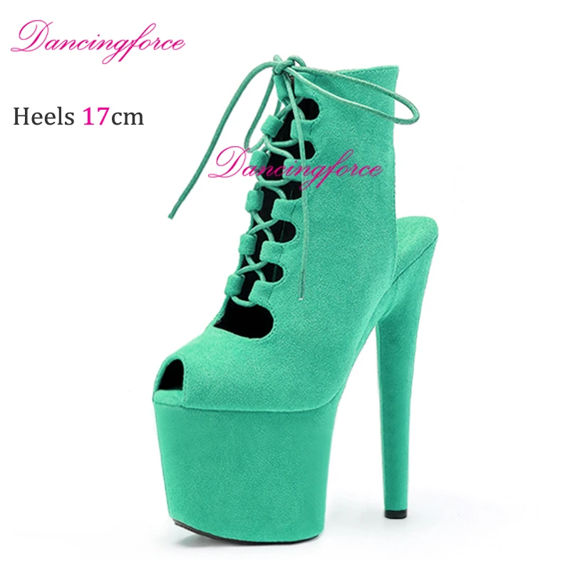 17 см 7 дюймов винные замшевые ботинки для танцев на пилоне женские ботильоны