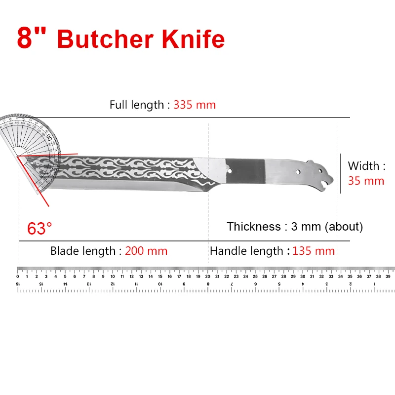 Forging Butcher Knife Stainless Steel Chinese Cleaver Bone Chopping Kitchen Chef Knive High-quality Tools For Cooking Accessorie images - 6