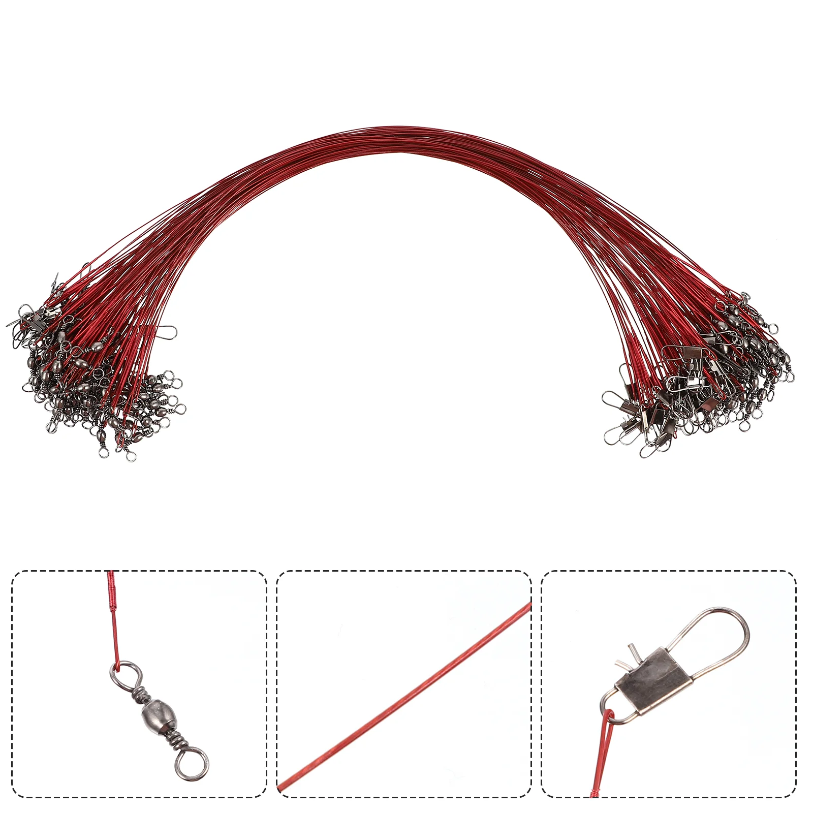 

100PCS Replacement Steel Durable High-Strength Fishing Wire Fishing Rig Fishing Gear Tackle