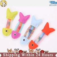 fish shape toys pet cat toy spring with natural catnip sticks molar interactive for kitten funny cleaning teeth cat accessories