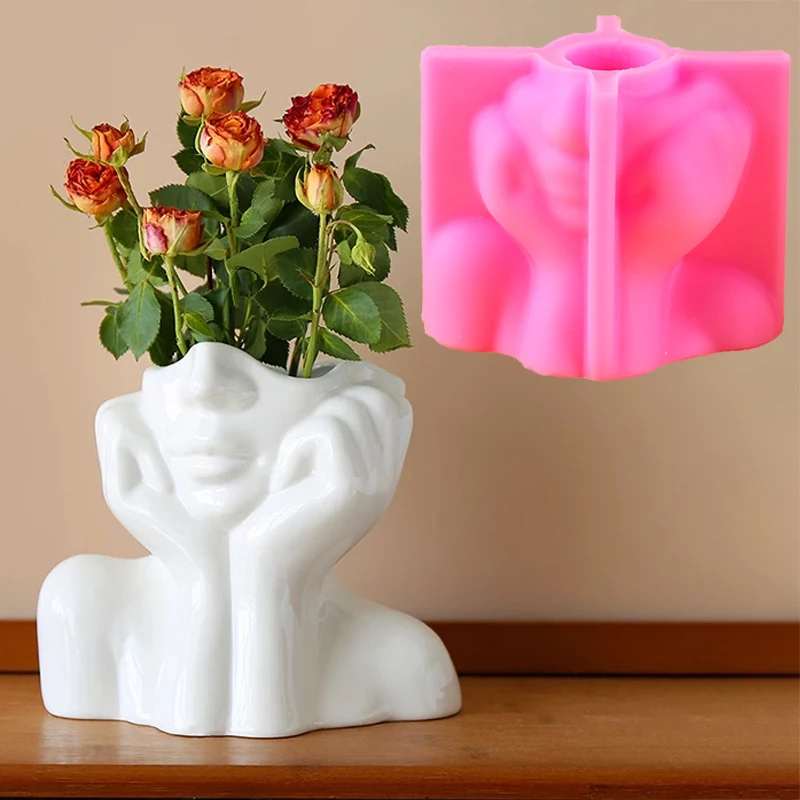 

Силиконовая форма для женщин, в нордическом стиле, для изготовления цветочных Горшков и портретов