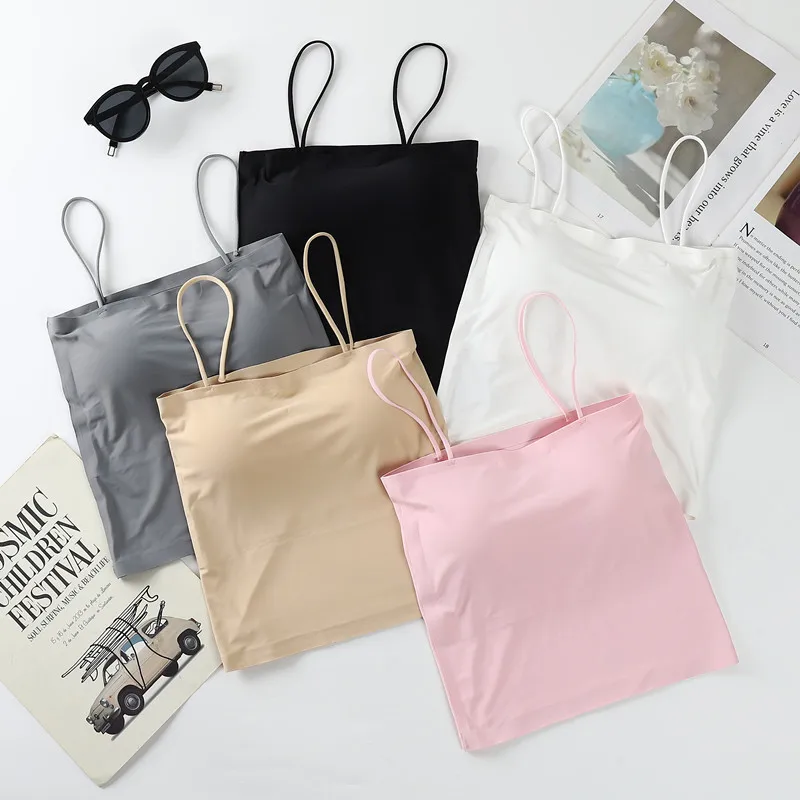 

Strap bra vest women's thin shoulder strap bra pad underwear integrated bra wrap