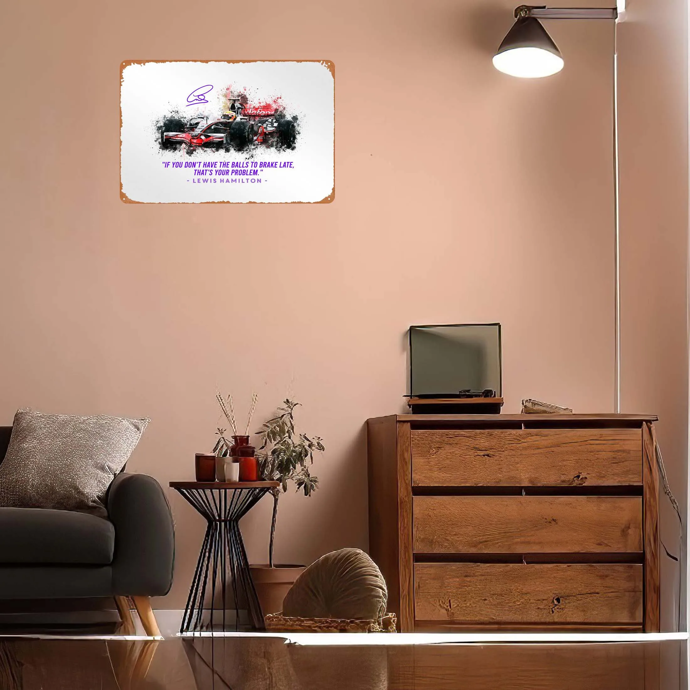 Льюис Гамильтон 2008 автомобильный значок Оформление интерьера гостиной