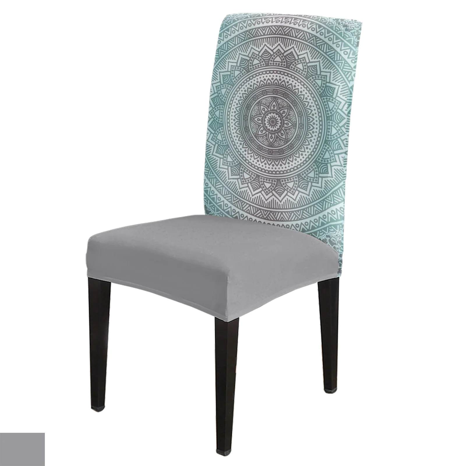 

Mandala Gradient Dining Chair Cover 4/6/8PCS Spandex Elastic Chair Slipcover Case for Wedding Hotel Banquet Dining Room