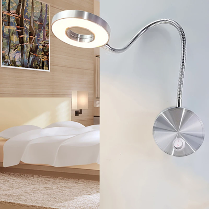 

LED 5W Gooseneck Wall Sconce Lamp 360° Adjustable Flexible Reading Table Lamp for Bedroom Bedside Light Led Desk Lamp Desk Light