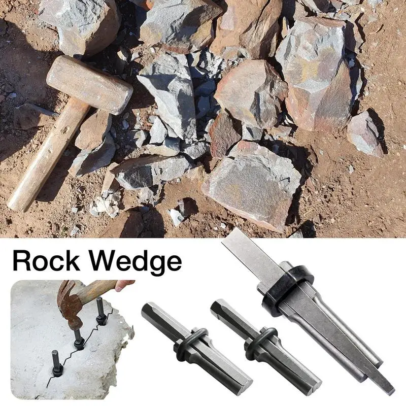 

Rock Breaking Tools Heavy Duty Rock Splitter Rock Stone Splitting Wedge Tool For Concrete Rock Stone Splitter Marble Granite