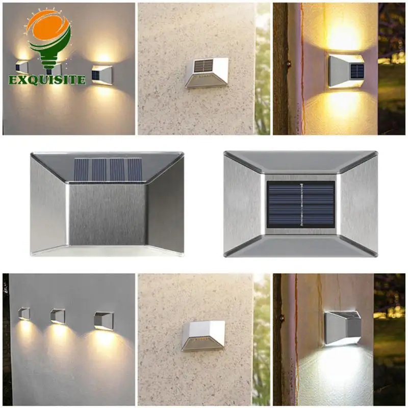 

Solar Induction Lamps Longer Endurance Square Wall Lamp Energy Saving Stainless Steel Luminous Lightings Solar Ambience Lamp