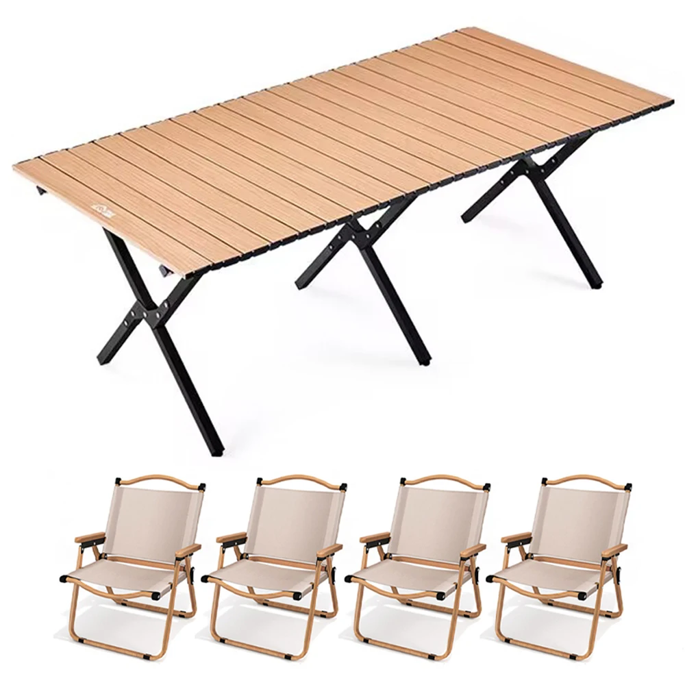 

Уличный складной стол из углеродистой стали, стол с деревянной отделкой, переносной стол для пляжа, путешествий, кемпинга, столы, комбинированные по выбору