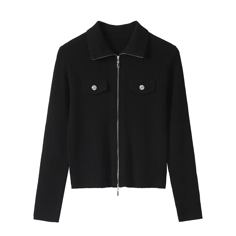 Облегающее пальто на молнии женский кардиган Женская куртка красный топ