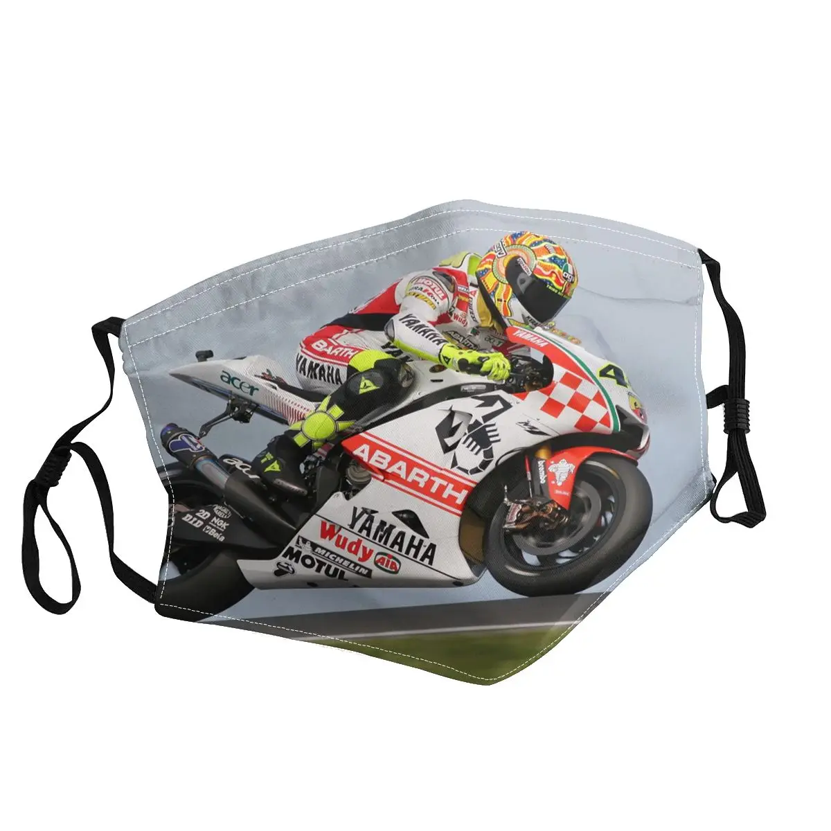 

Rossi 2007 Lukey Heights Phillip Island Mask Anti Haze Motorcycle Racer Protection Cover Adult Washable Respirator Mouth-Muffle